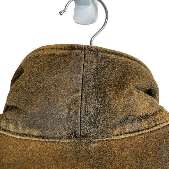 Vintage Levis LVC 1930s Menlo Leather Full Zip Jacket Italy Made Brown Sz Small - Picture 12 of 15